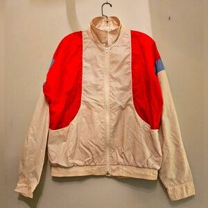 Vintage 1980's Pace Setter Retro Colored Ripstop Nylon Windbreaker | Size Medium